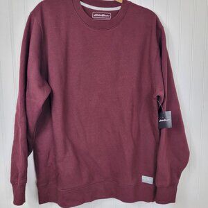 Eddie Bauer Burgundy Sweatshirt NWT Cotton/poly Men's SZ M